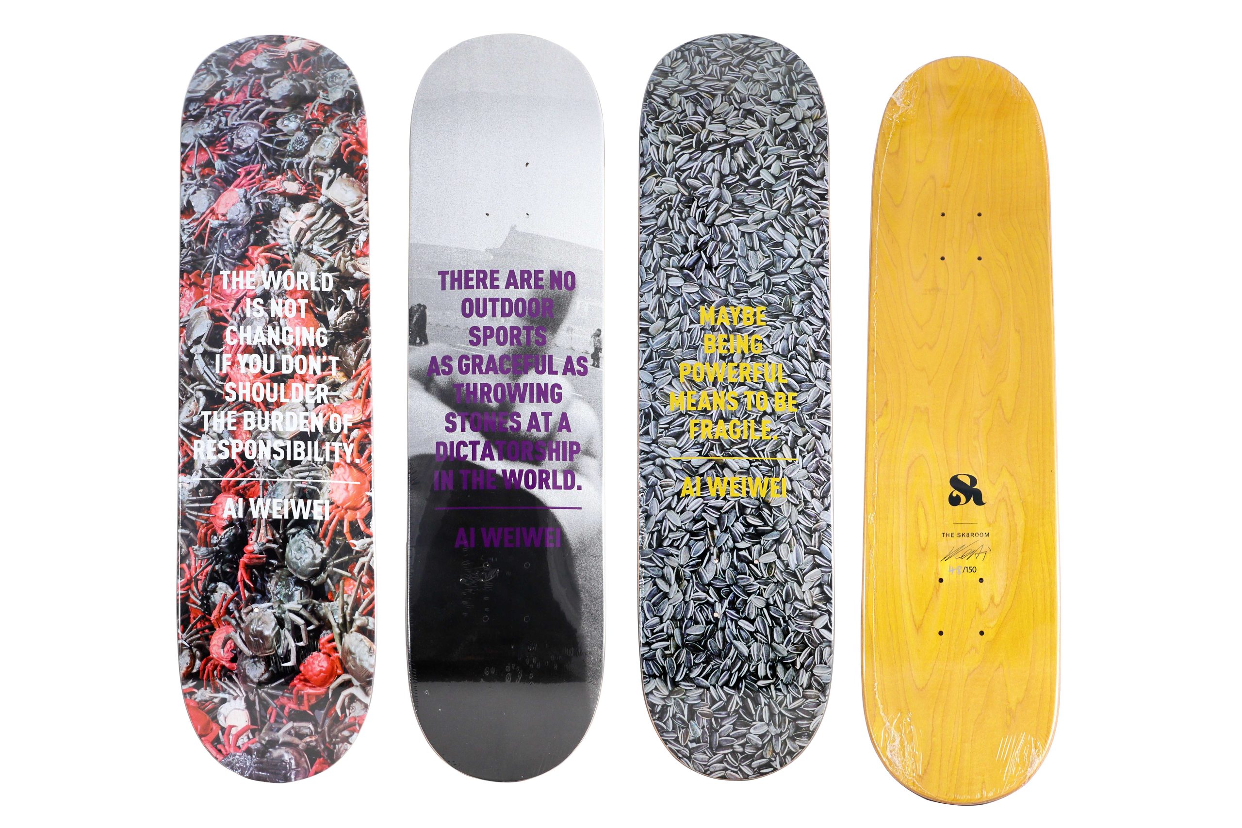 Ai Weiwei 3 Skateboard Deck Set Rare Limited Edition 1 - artistskateboard.com