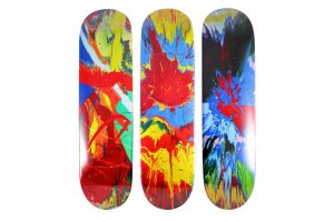 Damien Hirst x Supreme Spin Skateboard Skate 3 Deck Set - artistskateboard.com