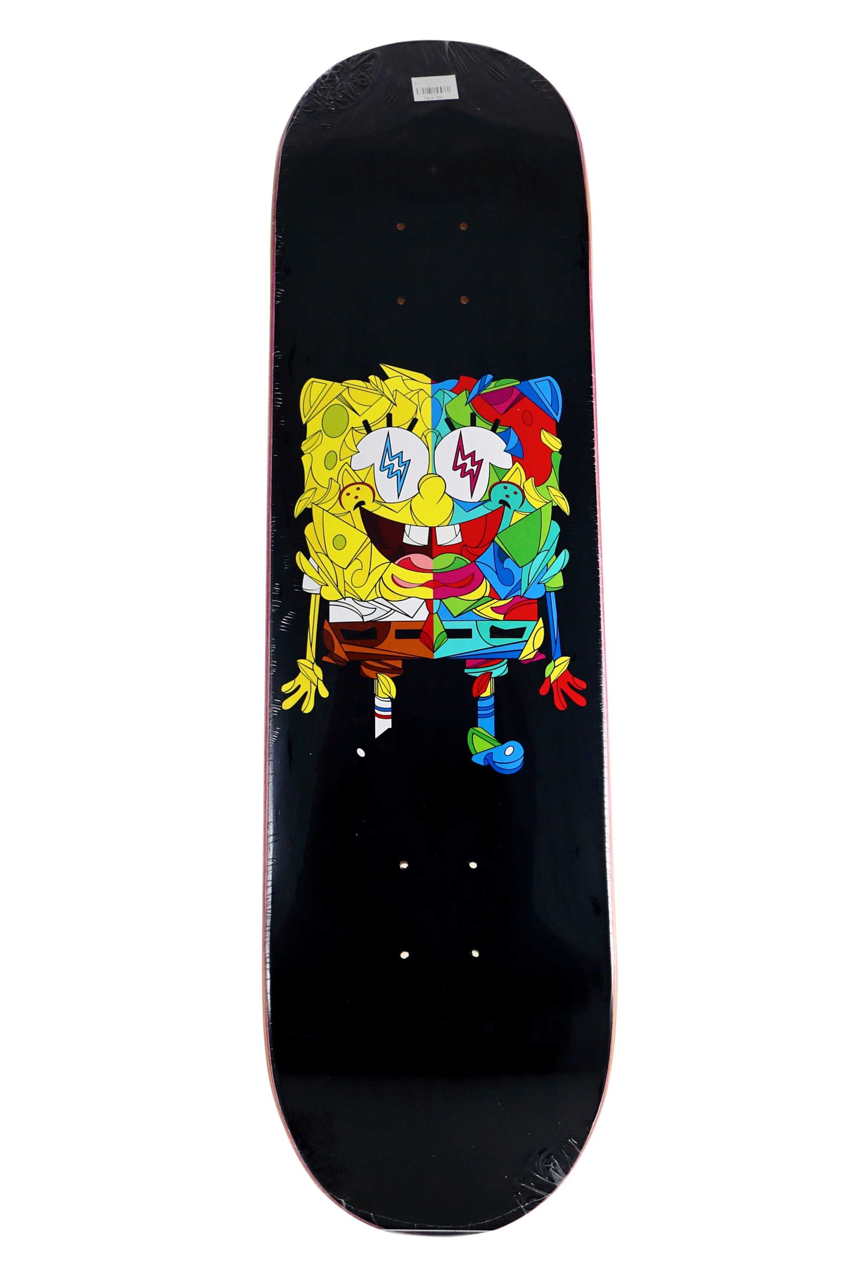 J Balvin x Louis De Guzman Spongebob Black Skateboard Deck -artistskateboard.com