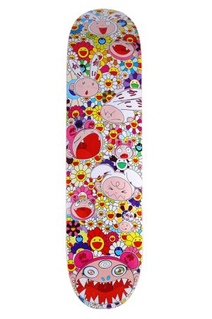 Murakami Kaikai Kiki Flower Rainbow Skateboard Deck - artistskateboard.com