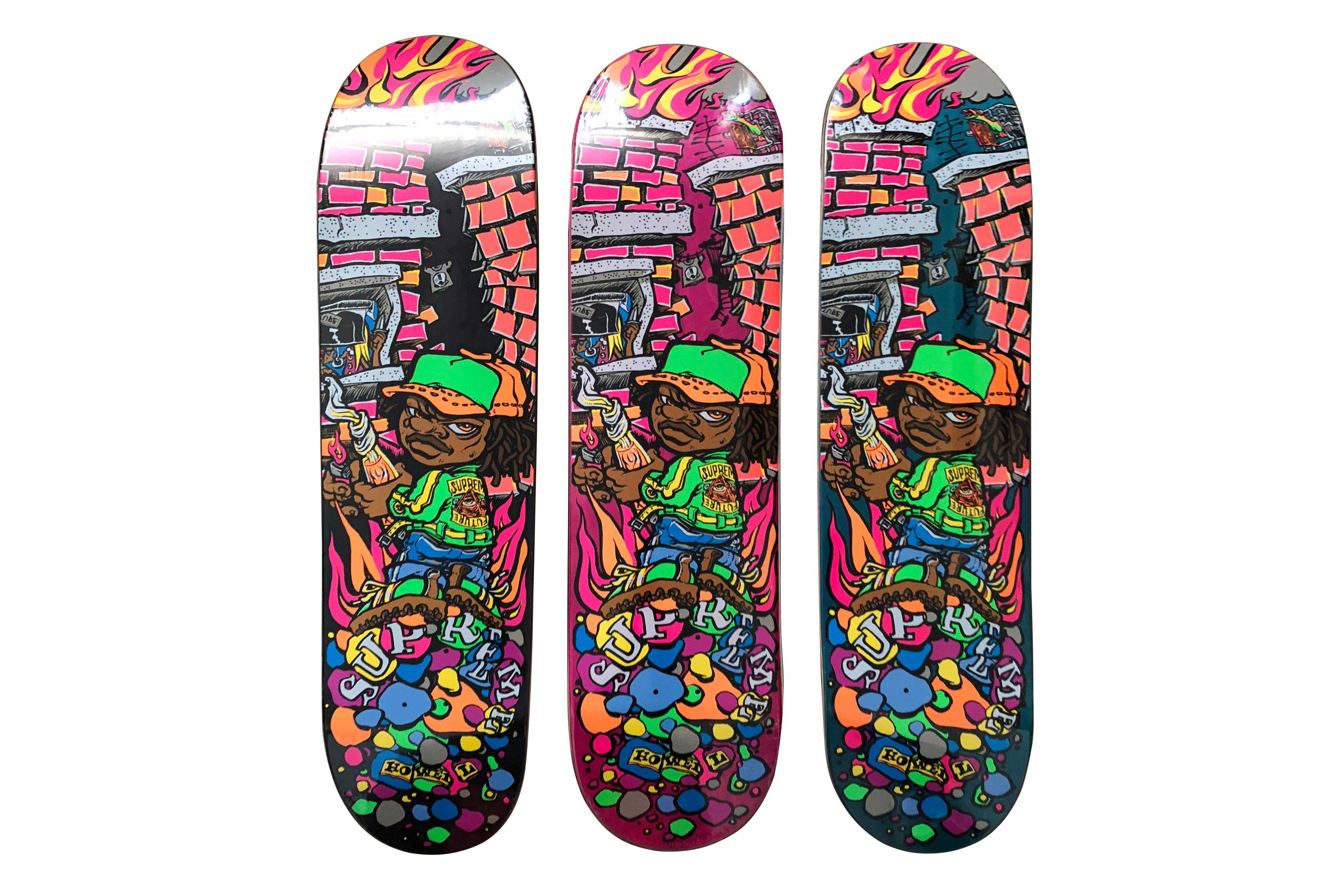 Supreme Molotov Kid Skateboard 3 Skate Deck Set - artistskateboard.com