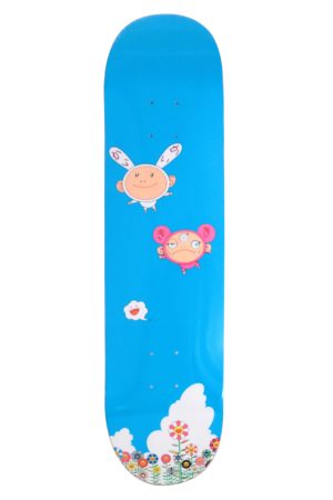 Takashi Murakami x Kaikai Kiki Cloud Flying in the Sky Skateboard Skate Deck - artistskateboard.com